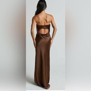 CHARLITA MAXI DRESS - strapless cowl back